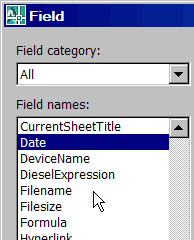 Field Name List