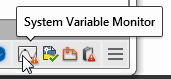 System Variable Monitor toolbar button