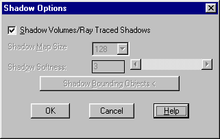 Shadow Options Dialogue Box