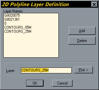 2D Polyline Layer Definition Dialogue Box