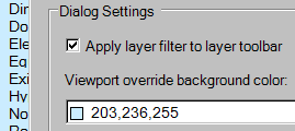 Layer Settings Dialog Box