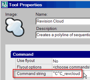 Revcloud command string