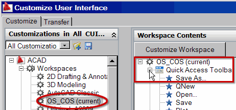 Workspace in the CUI