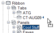 Drag panel and drop beside tab