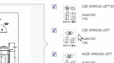 Selecting drawings