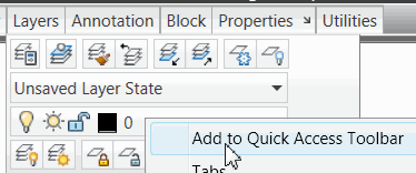 Add to Quick Access Toolbar