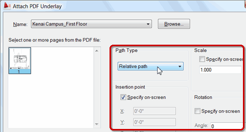 Attach PDF Underlay