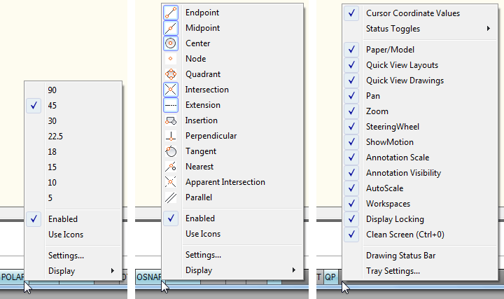 Right-click menus