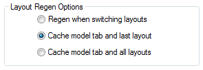 Layout regen options