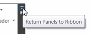 Return panel to ribbon