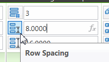 Row spacing