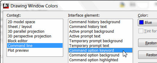 Drawing Window Colors