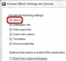 Sync Settings