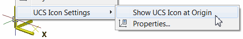 Show UCS Icon at Origin