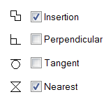 Object snap settings