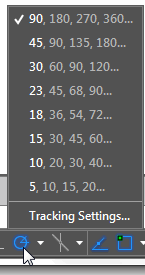 Polar angle drop-down