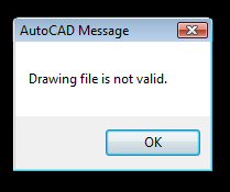 Featured image of post Drawing File Is Not Valid Autocad The error message drawing file is not valid when opening a dwg file informs about a corrupted drawing file or a dwg format of a newer autocad version