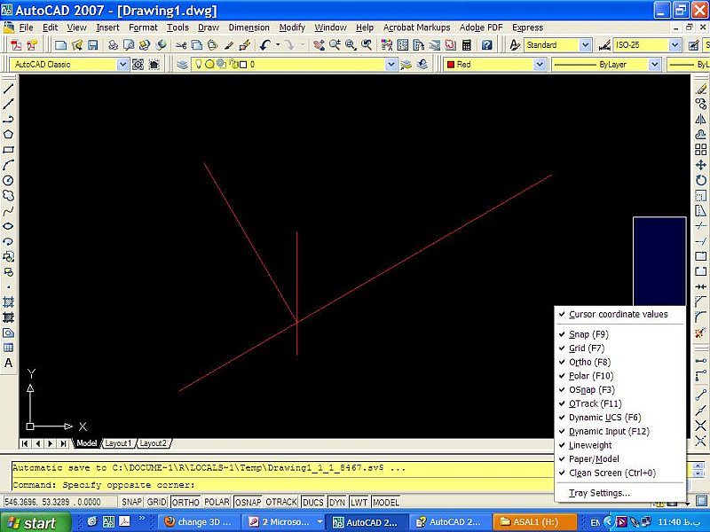 2. Sự thay đổi giao diện trong AutoCAD 3D 2007