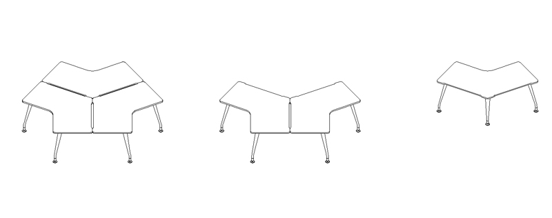 Isometric drawing of a 120 degree desk - AutoCAD 2D Drafting ...