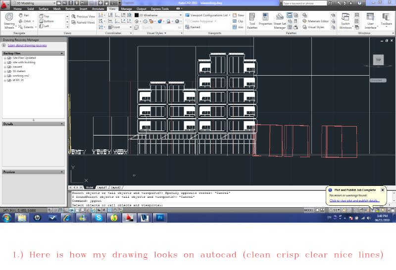 Help!! exporting files from autocad 2011 (with images provide so its ...