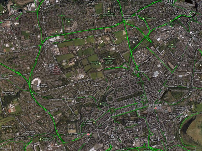 how to plot a cycle route on google maps