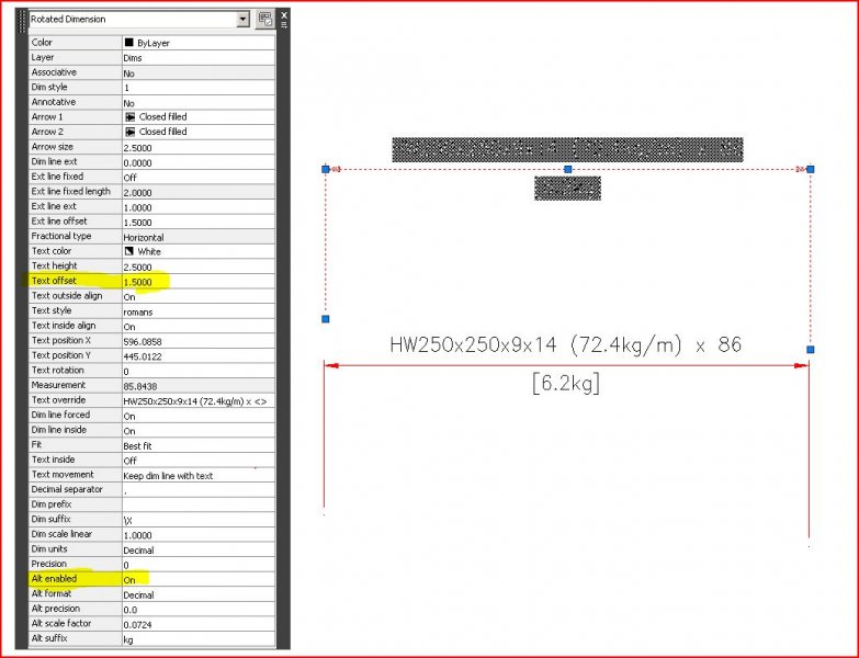 Annotation style Line through center of measurement disappears