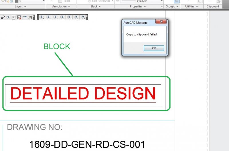Clipboard failed Error AutoCAD Drawing Management & Output AutoCAD