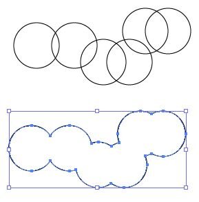 Merging overlapping circles to form a single polyline outline ...
