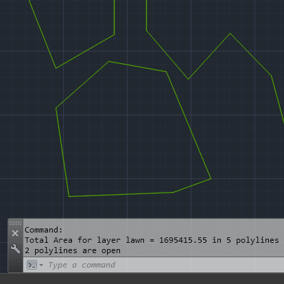 More information about "Total Length/Area of all Polylines on a Layer"