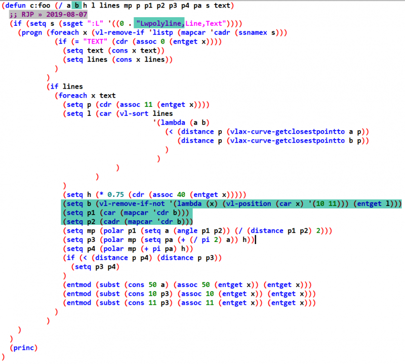 Align text to nearest line. - Page 2 - AutoLISP, Visual LISP & DCL ...
