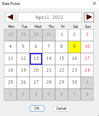 More information about "Date Picker"
