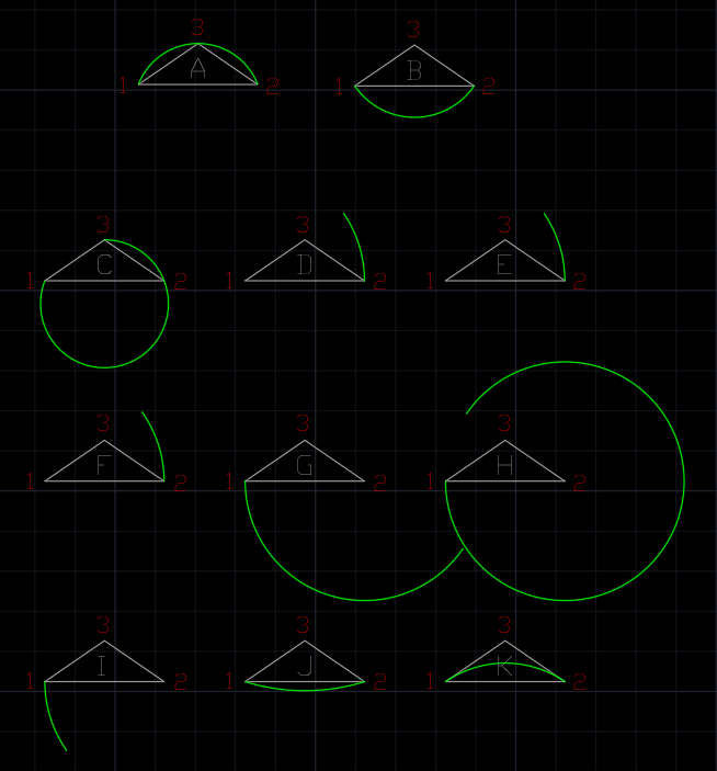 Arc with START, END, MIDDLE points? AutoLISP, Visual LISP & DCL