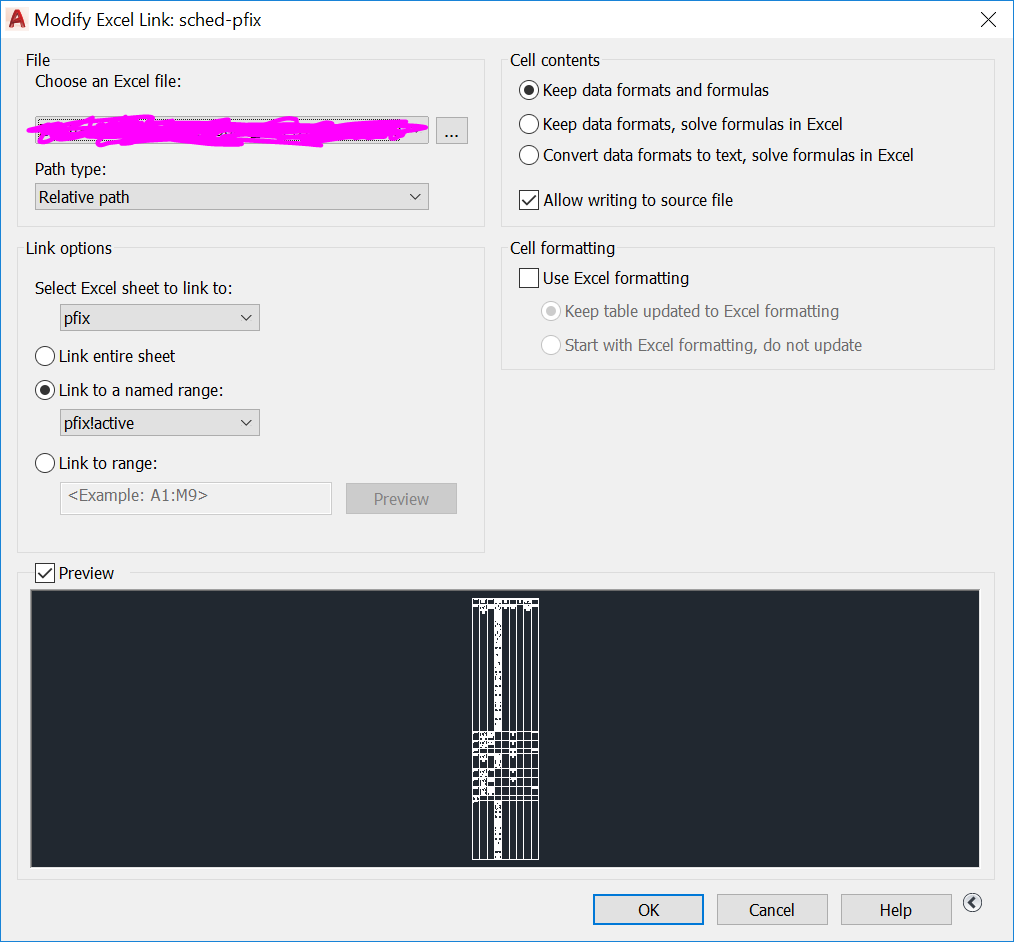 Autocad Table From Excel