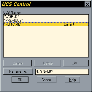 UCS Control Dialogue Box