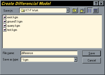 Create Differential Model Dialogue Box
